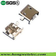 5pin weiblicher Mikro-USB-Verbindungsstück (HW-MUSBF-005-003)